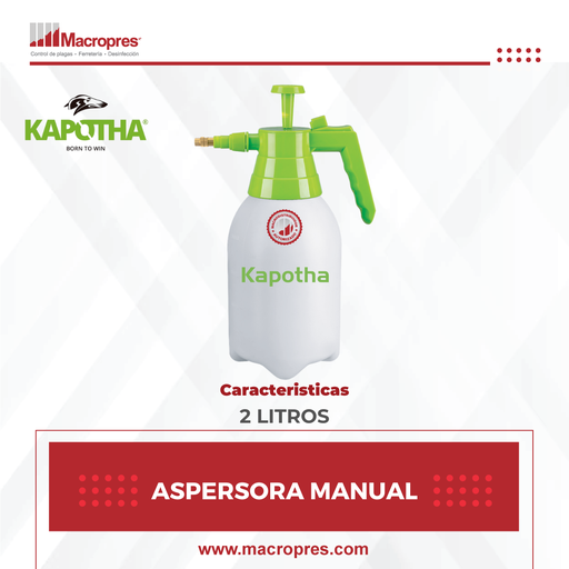 ASPERSORA MANUAL 2 LITROS KAPOTHA 
